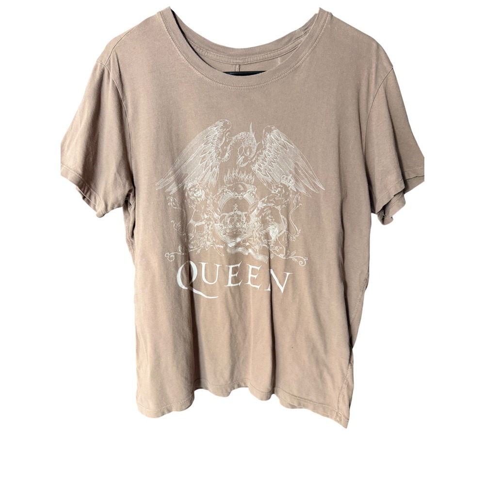 Abercrombie & Fitch Queen Band Graphic Relaxed Tee Tan Size S